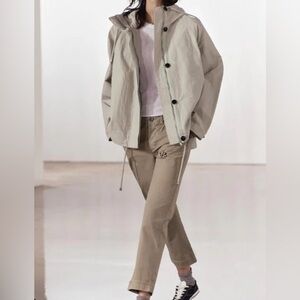 Zara Beige Hooded Jacket